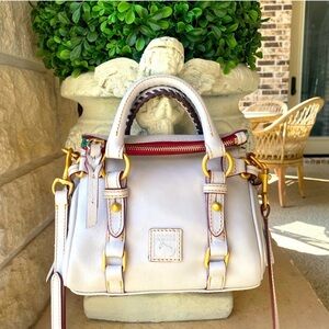 Dooney & Bourke White and Gold Satchel